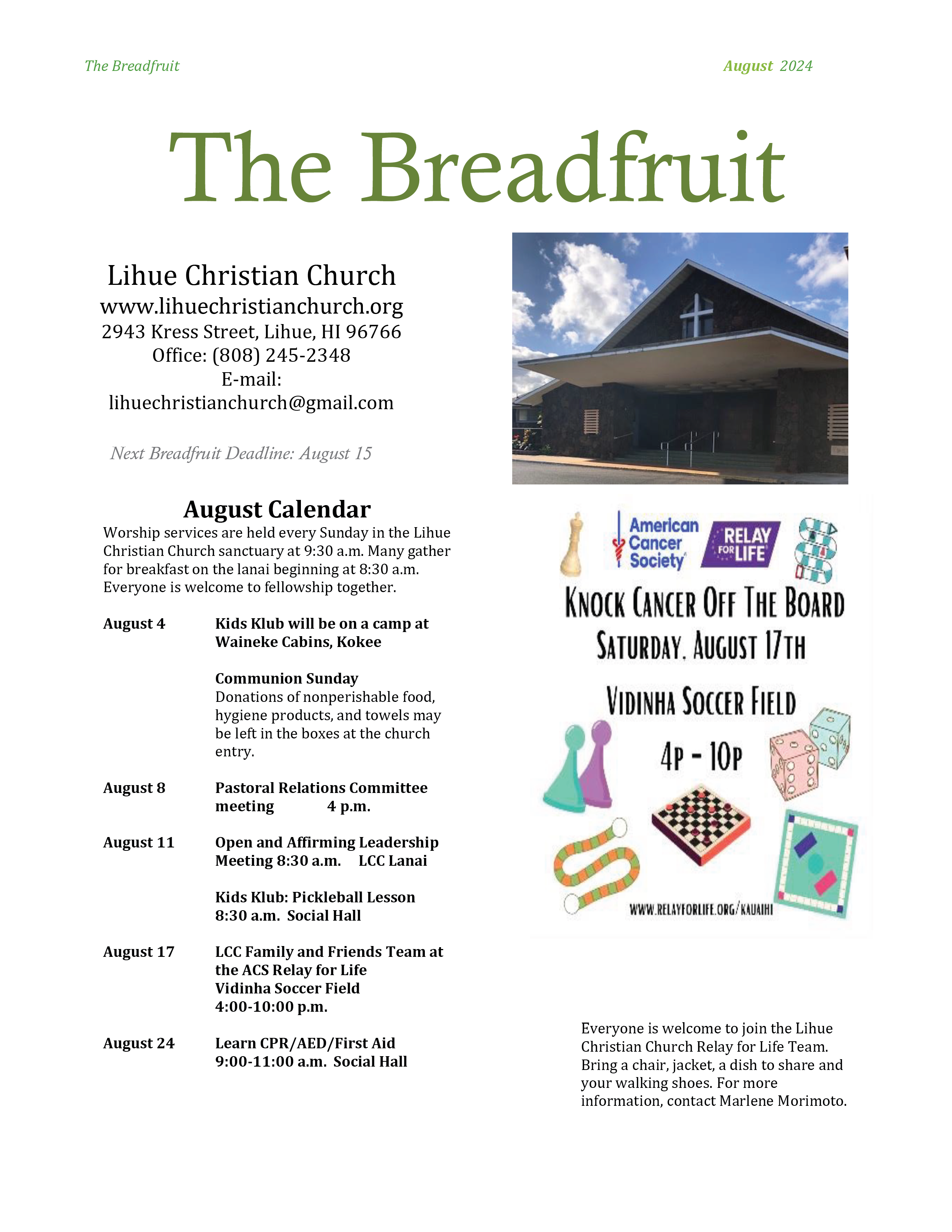 The Breadfruit August 2024 page 1